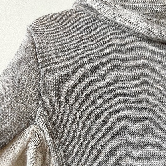 Inhabit Alpaca Linen Cardigan  Sweater Cowel Neck Oatmeal/Beige Small - Picture 10 of 15